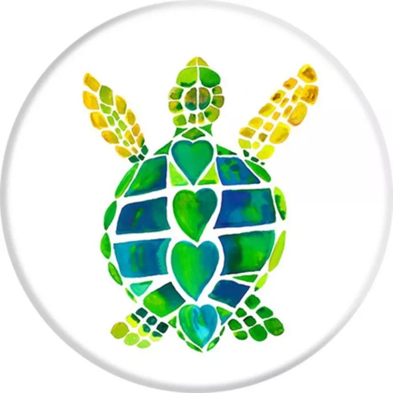 PopSockets PopGrip Turtle Love - keičiamas telefono laikiklis ir stovas, įvairių spalvų