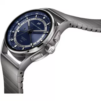 PORSCHE DESIGN Flat Six P'6000 Vyriškas automatinis chronografo laikrodis 42mm nerūdijantis plienas guma juoda