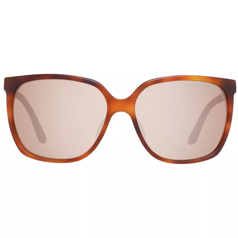 Porsche Design P8589-60E Moteriški akiniai nuo saulės - Patrankos pilka spalva, kvadratinis rėmelis, UV400 apsauga