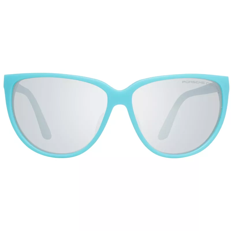 PORSCHE DESIGN Moteriški akiniai nuo saulės P8588-61B stačiakampis metalinis rėmelis sidabras/paladis pilki lęšiai 61/13/135 mm