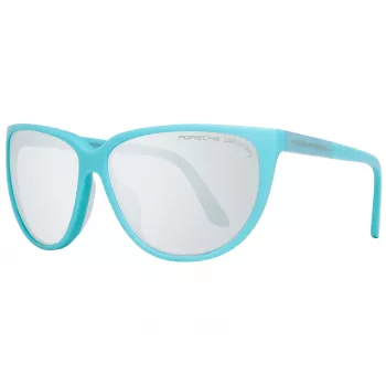PORSCHE DESIGN Moteriški akiniai nuo saulės P8588-61B stačiakampis metalinis rėmelis sidabras/paladis pilki lęšiai 61/13/135 mm