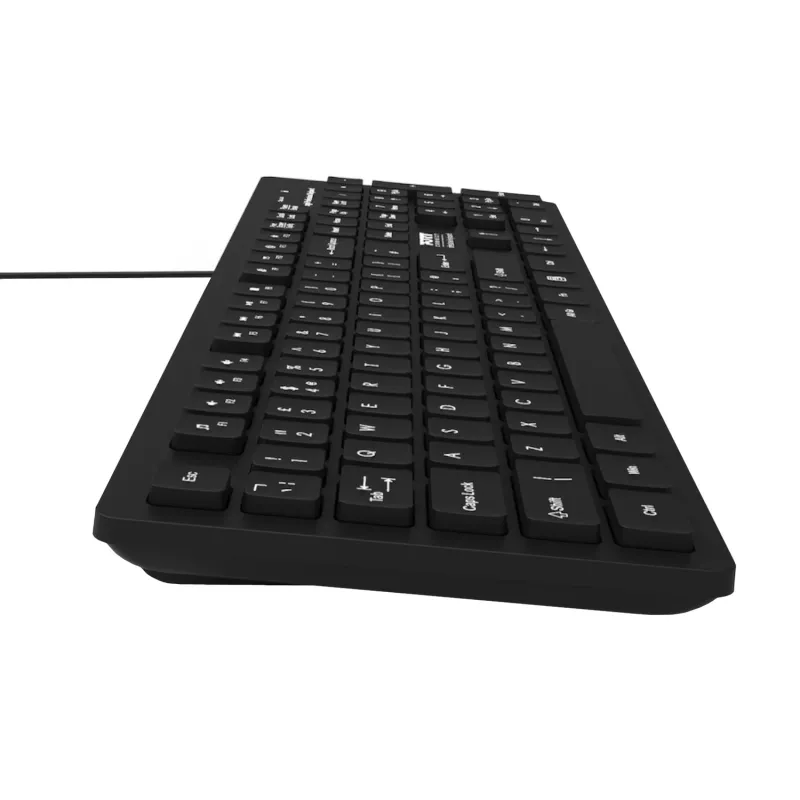 Port Connect Tough Office USB klaviatūra - juoda