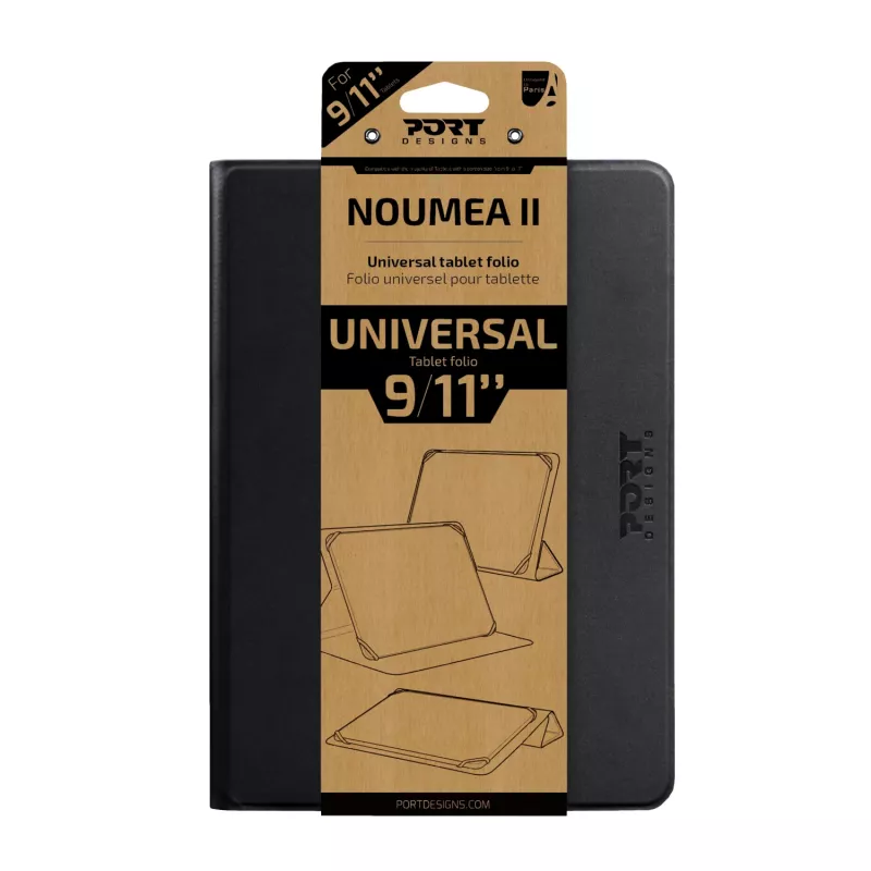 Port Designs Noumea II Universalus 9/11 planšetinio kompiuterio aplankalas – juodas