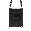 Port Designs Pro Shock 360 tvirtas apsauginis ir besisukantis dėklas, skirtas Samsung Galaxy Tab A9+ - juoda