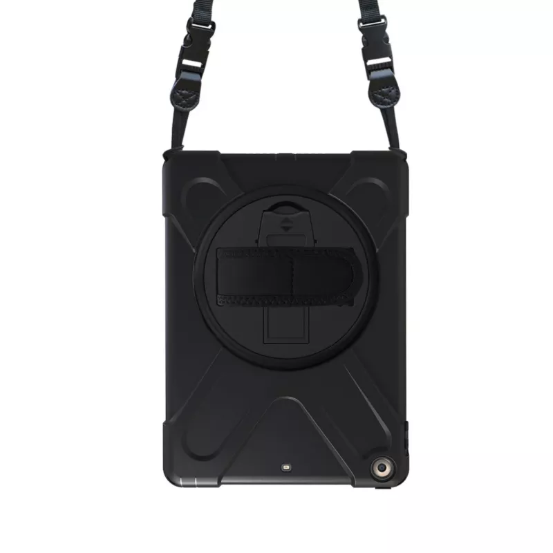 Port Designs Pro Shock 360 tvirtas apsauginis ir besisukantis dėklas, skirtas Samsung Galaxy Tab A9+ - juoda