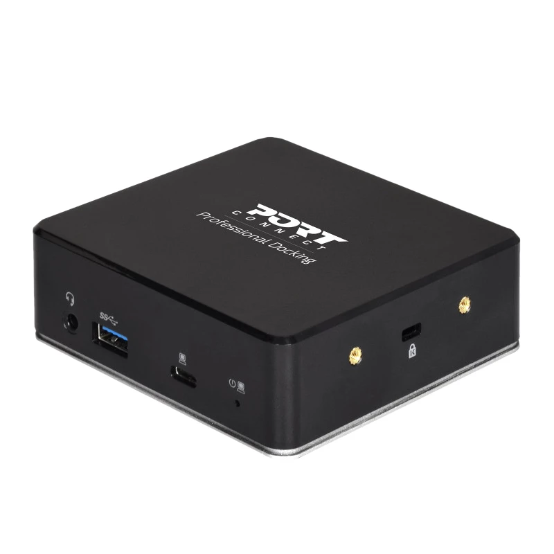 PORT USB-C 11-in-1 Multiport Hub Dockinė stotis - 2x HDMI 4K, 3x USB-A, USB-C PD 100W, RJ45 Gigabit Ethernet, garso lizdas - juoda