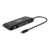 PORT USB-C dokavimo stotelė 11-in-1 šakotuvas su 4K HDMI, VGA, Gigabit Ethernet, 100W PD, USB 3.1, SD/MicroSD, garsu - juoda