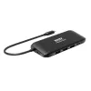PORT USB-C dokavimo stotelė 11-in-1 šakotuvas su 4K HDMI, VGA, Gigabit Ethernet, 100W PD, USB 3.1, SD/MicroSD, garsu - juoda