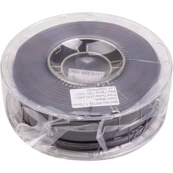 POWER PLANT, LLC PETG 3D spausdinimo filamentas, 1,75 mm, 1 kg, juodas