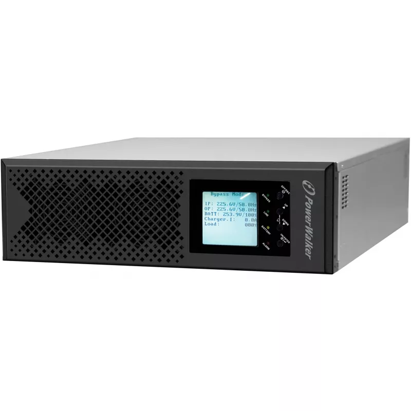 POWER WALKER VFI 10K CPH 3/1 ON-LINE 10KVA UPS Rackmount 3U Terminal USB-B RS-232 LCD EPO