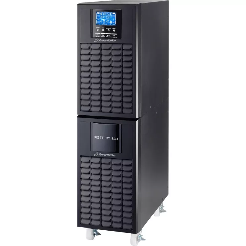 PowerWalker On-Line 10000VA UPS CG - bokštinis dvigubos konversijos UPS, 10kVA/10kW, išorinės baterijos, laidinis prijungimas