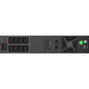 PowerWalker VI 3000 RLE UK linijinės sąveikos UPS, 3000 VA/1800 W, montuojamas į stovą 2U, 8x IEC C13 + 1x IEC C19, USB/RS-232, AVR, LCD