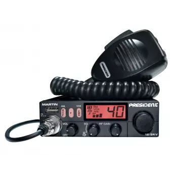 President Martin ASC CB radijo siųstuvas-imtuvas AM/FM 12/24V