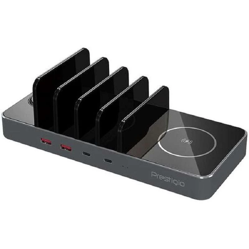 Prestigio Revolt A6 Space Gray 3-in-1 Wireless Charger