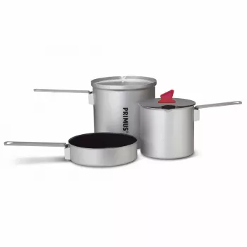 Primus Essential Trek Pot Set 1.0L & 0.6L Hard-Anodized Aluminum with Tritan Lid