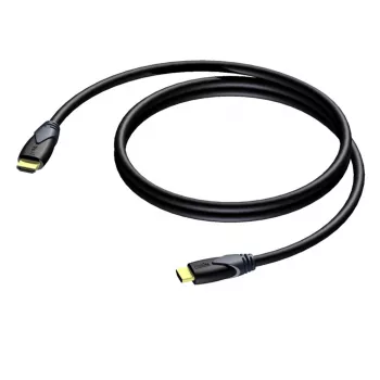 PROCAB CLV100/10 High Speed HDMI laidas su Ethernet 10m juodas 4K 30Hz auksu dengtais jungtimis