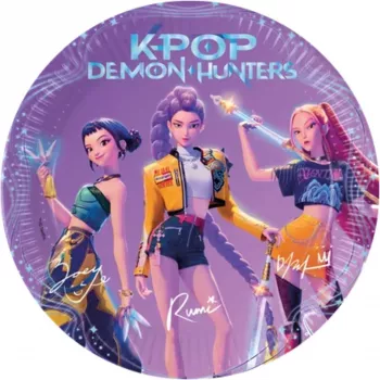 PROCOS K-Pop Demon Hunters popierinės lėkštės 23cm 8 vnt. (98638)
