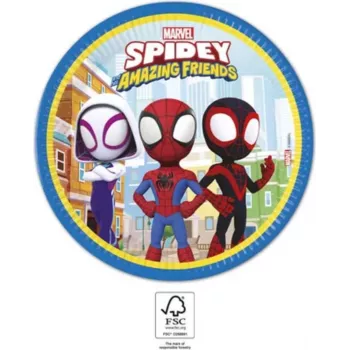 Procos Marvel's Spider-Man popierinės lėkštės 23cm 8 vnt. pakuotė 94876