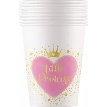 Procos My Little Princess popieriniai puodeliai 200ml, 8 vnt. paketas 96477