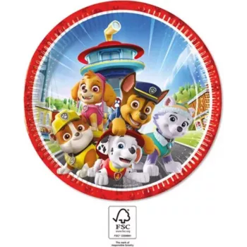 Procos Paw Patrol popierinės lėkštės, 8 vnt., 23 cm, įvairiaspalvės 95597