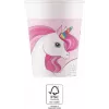 Procos Unicorn Rainbow popieriniai puodeliai 200ml, 8 vnt. rinkinys 93759