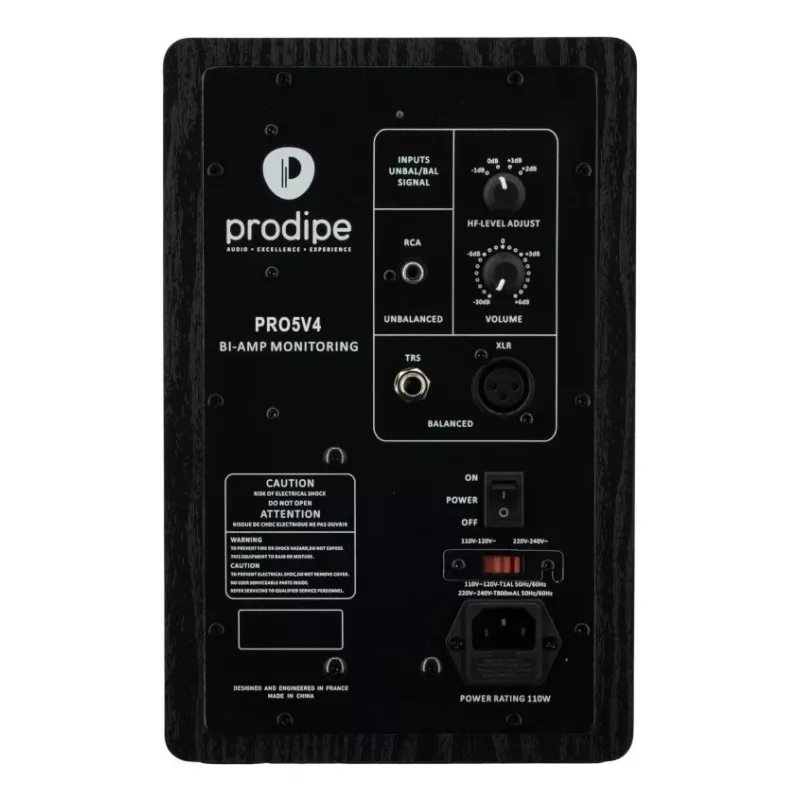 Prodipe Pro 5 V4 aktyvus studijinis monitorius (vienas) - 5,25 colio žemųjų dažnių garsiakalbis, 75W dvigubai sustiprintas, XLR/TRS/RCA