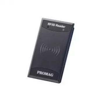 Promag MF700-10 RFID skaitytuvas, 13,56 MHz MIFARE, RS232/Wiegand/MSR ABA Track 2, atviras kabelio galas, 47x16x83 mm