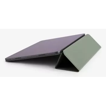 Apsauginis dėklas iPad Air 13 (2024/2025) - Charcoal Black veganiškos odos folio su stovu, magnetiniu užsegimu, Apple Pencil palaikymu, karinio standarto apsauga nuo kritimo