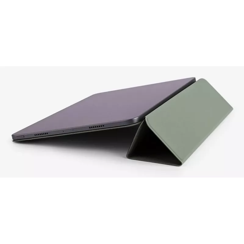 Apsauginis dėklas iPad Air 13 (2024/2025) - Charcoal Black veganiškos odos folio su stovu, magnetiniu užsegimu, Apple Pencil palaikymu, karinio standarto apsauga nuo kritimo