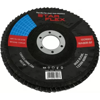 PSG Star Flex T29 125-22 Grit 80 INOX žiedinis šlifavimo diskas TLI1252280