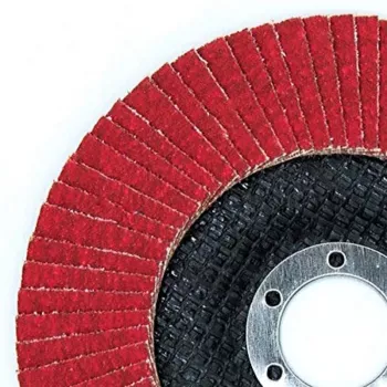 PSG Star Flex T29 SG INOX keraminis žiedinis šlifavimo diskas 125 mm, 22,23 mm anga, P60 grūdėtumas, kūginis 29 tipas, nerūdijančiam plienui