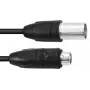 PSSO DMX kabelis IP65 3 kontaktų XLR vyriškas į moterišką 20m juodas 30227843