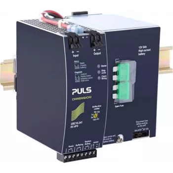 PULS DIMENSION UBC10.241 DC UPS valdymo blokas su integruotu akumuliatoriumi, 24V DC, 10A, 5Ah, DIN bėgelis