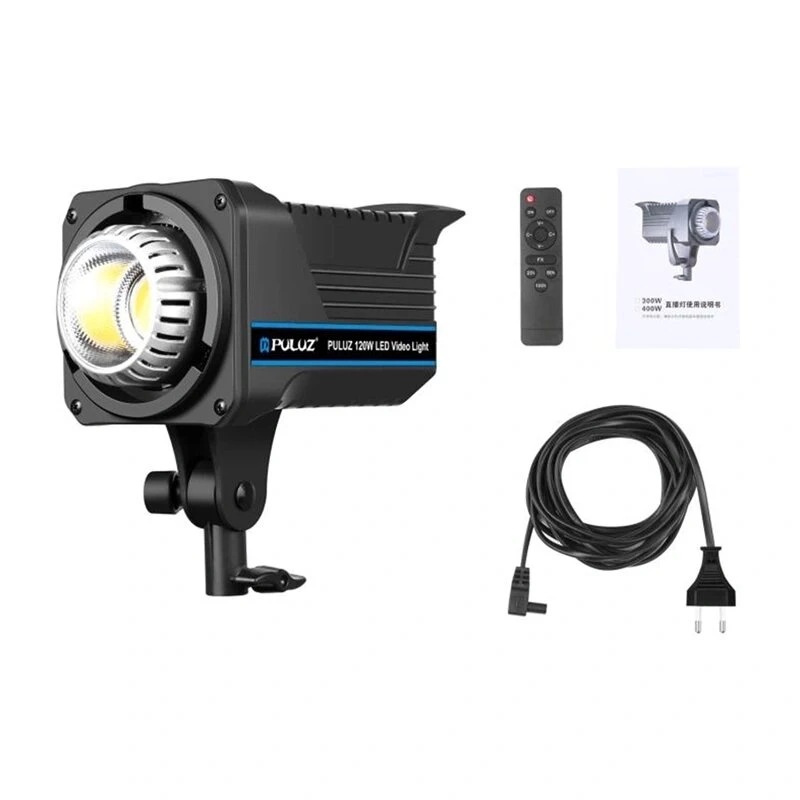 Puluz 120 W LED studijų šviesa su spalvinės temperatūros valdymu ir nuotolinio valdymo pulteliu