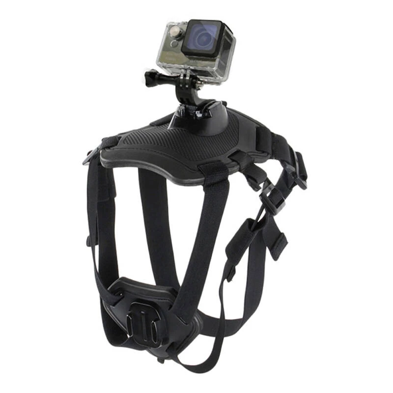 PULUZ Dog Chest Strap for Action Cameras (GoPro, Insta360, DJI Action) - Black