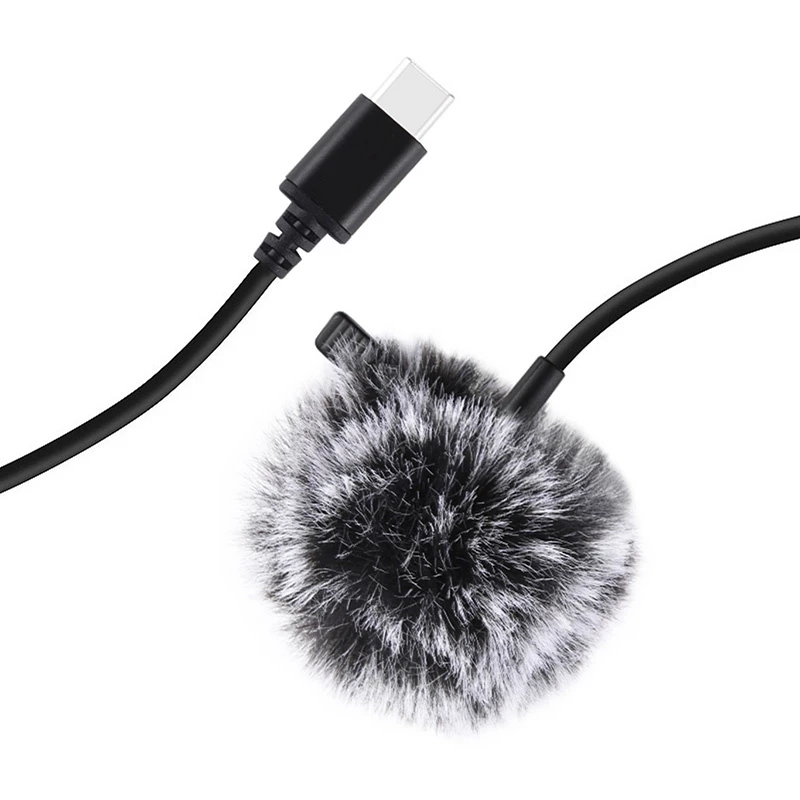 PULUZ Jack Tie Microphone su segtuku PU425 1,5m USB-C