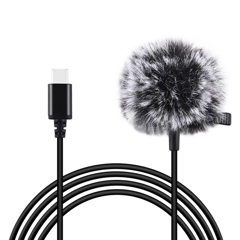 PULUZ Jack Tie Microphone su segtuku PU425 1,5m USB-C