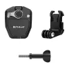 PULUZ Motorciklo priekinio stiklo laikiklis sportinėms kameroms (DJI Osmo Action 4, GoPro Hero 12, Insta360 Ace Pro / X4) - Juoda