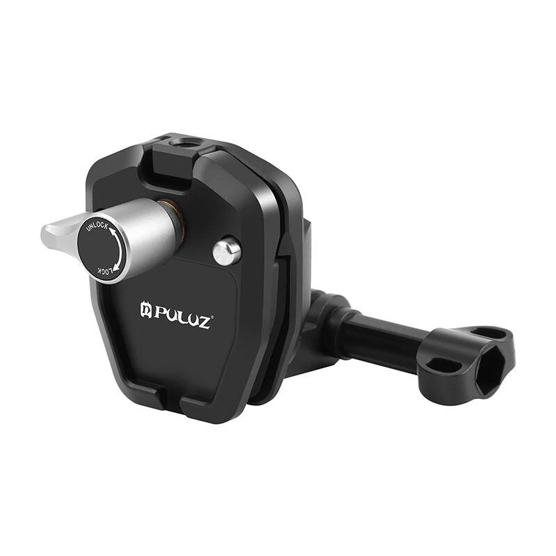 PULUZ Motorciklo priekinio stiklo laikiklis sportinėms kameroms (DJI Osmo Action 4, GoPro Hero 12, Insta360 Ace Pro / X4) - Juoda