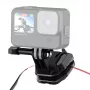 PULUZ Motorciklo priekinio stiklo laikiklis sportinėms kameroms (DJI Osmo Action 4, GoPro Hero 12, Insta360 Ace Pro / X4) - Juoda