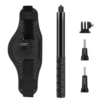 PULUZ Photo Belt with Selfie Stick for Sports Cameras (DJI Action, GoPro, Insta360)