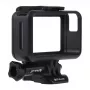 Puluz apsauginis rėmas, skirtas DJI Osmo Action - juodas PC rėmas su šalto bato laikikliu ir greito atsegimo sagtimi