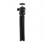 PULUZ PU435 Mini Octopus trikojis lankstus lenkiamas trikojis su 360° rutuline galvute ir telefono laikikliu išmaniesiems telefonams, kompaktinėms kameroms, veiksmo kameroms, mažiems beveidrodiniams fotoaparatams, maks. apkrova 1,2 kg, juodas