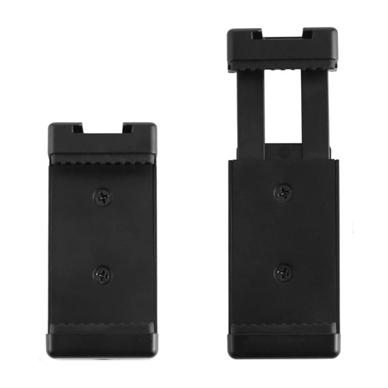 PULUZ PU448B išmaniojo telefono trikojis laikiklis, spyruoklinis spaustukas su 1/4 inch-20 sriegiu, tinka 55-85 mm telefonams, juodas ABS
