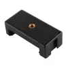 PULUZ PU448B išmaniojo telefono trikojis laikiklis, spyruoklinis spaustukas su 1/4 inch-20 sriegiu, tinka 55-85 mm telefonams, juodas ABS