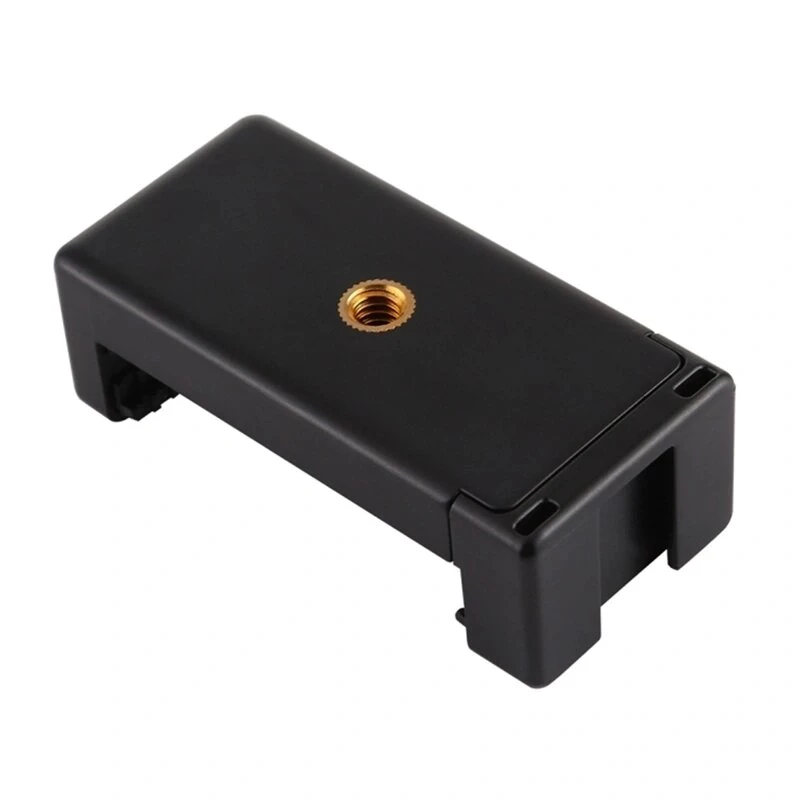 PULUZ PU448B išmaniojo telefono trikojis laikiklis, spyruoklinis spaustukas su 1/4 inch-20 sriegiu, tinka 55-85 mm telefonams, juodas ABS