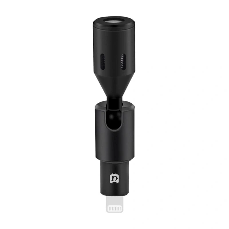 PULUZ PU615B Lightning kondensatorinis mikrofonas su visakrypte garso fiksacija, skirtas iOS įrenginiams