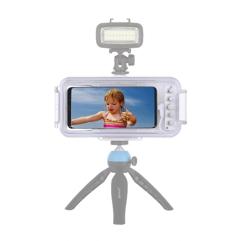 Puluz PU9100W vandeniui atsparus dėklas (45m) USB-C išmaniesiems telefonams – povandeninė fotografija ir videografija (baltas)