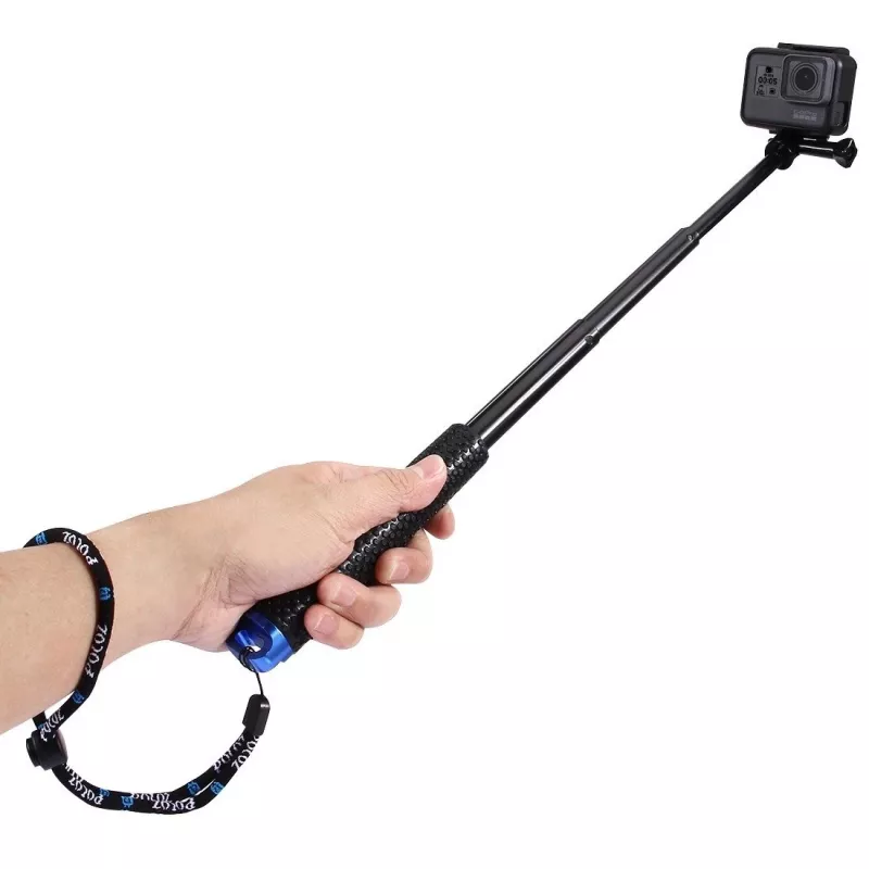 PULUZ Selfie Stick sportinėms kameroms (DJI, GoPro, Insta360) – juoda