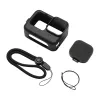 PULUZ Silikoninis dėklas GoPro HERO12, HERO11, HERO10, HERO9 Black su objektyvo dangteliu ir dirželiu (juodas)